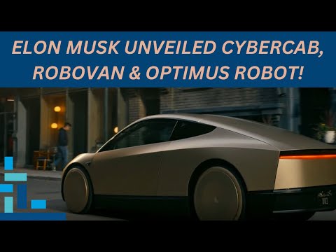 Elon Musk Unveils Tesla&#039;s Futuristic Cybercab, Robovan &amp; Optimus Humanoid Robot!